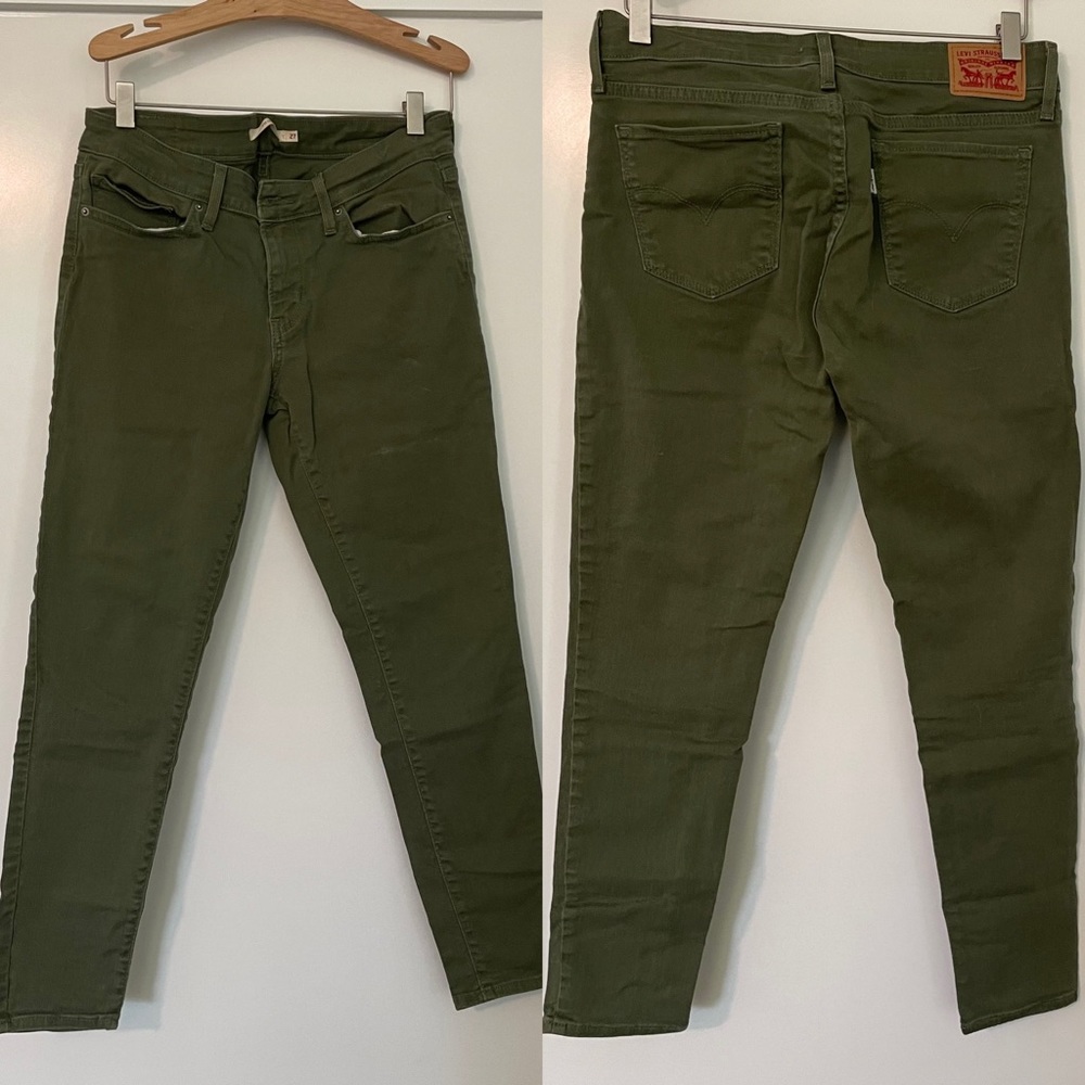 Levi’s 711 Skinny Jean Olive Green women’s size 27